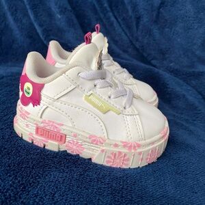 Baskets Puma Baby girls LIKE NEW ! white and pink 4.0